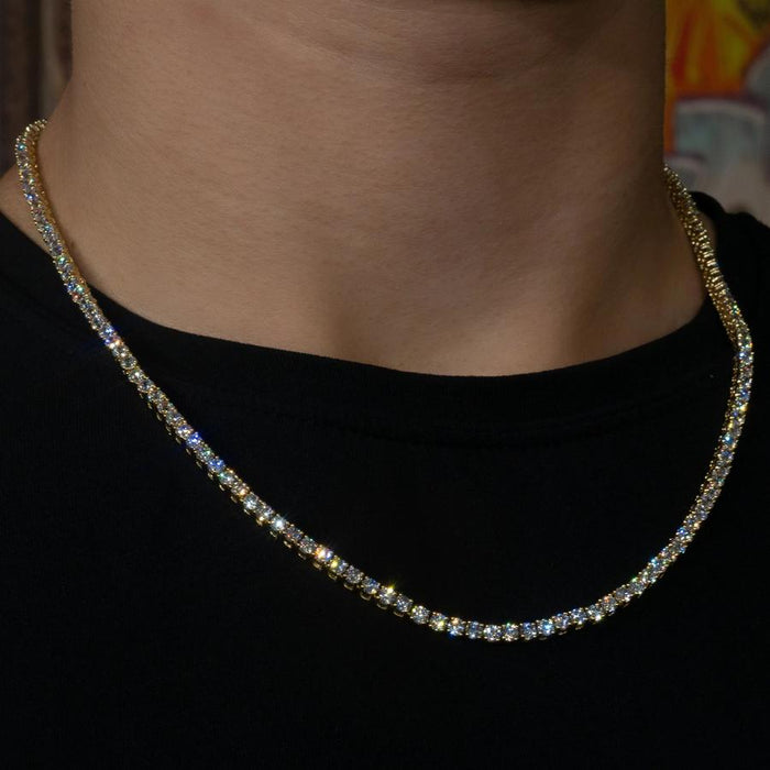 3mm Yellow Gold Tennis Chain