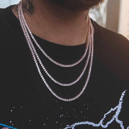 3mm Rose Gold Tennis Chain