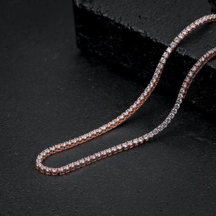 3mm Rose Gold Tennis Chain