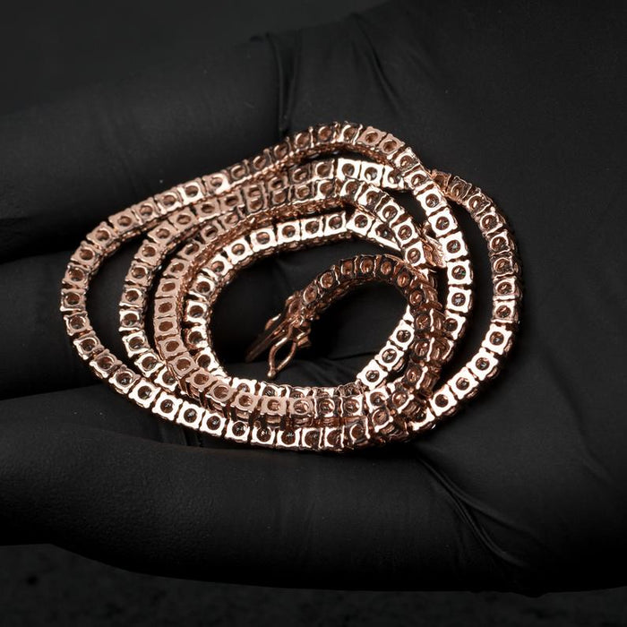 3mm Rose Gold Tennis Chain